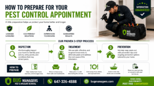 How to prepare for pest control appointment Brampton step by step home preparation guide