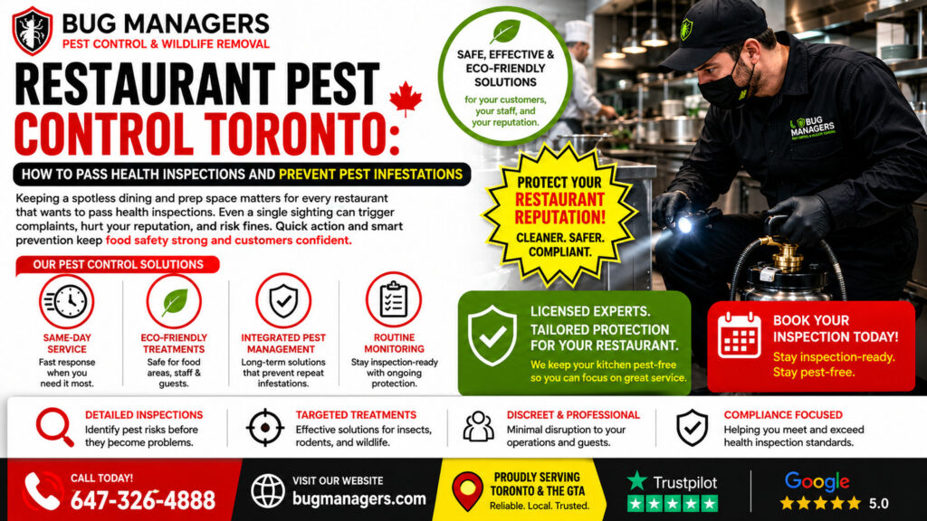 Restaurant Pest Control Toronto, Create a welcoming, pest-free outdoor dining experience with proactive commercial pest control for Port Credit restaurant patios.